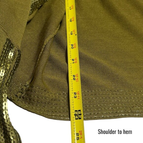 NEW Nordstrom 100% Silk Sequin Openfront Bell Sleeve Cardigan Fairy Festival M/L - Picture 12 of 12